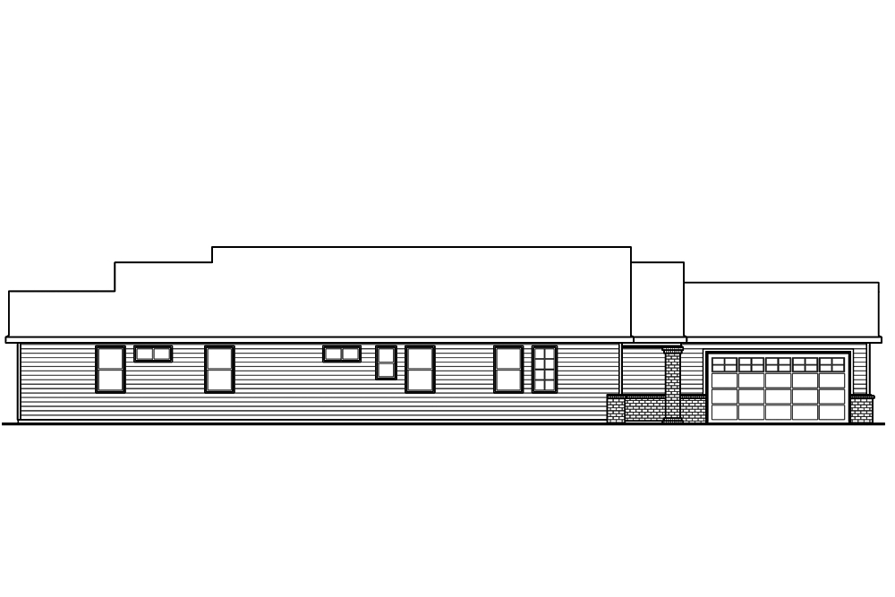 Home Plan Left Elevation of this 3-Bedroom,2192 Sq Ft Plan -108-1822