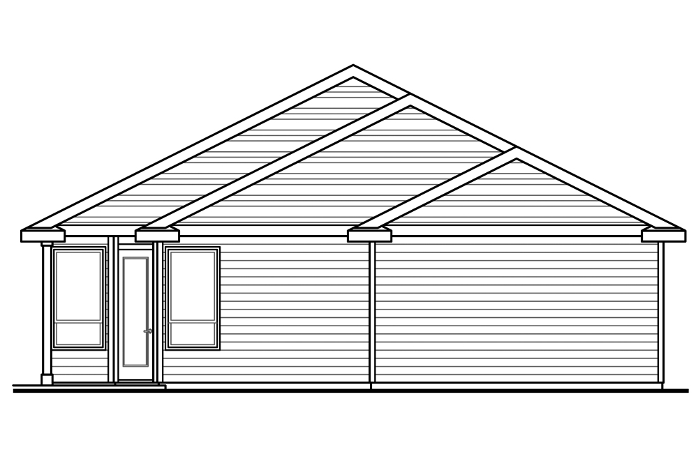 Home Plan Rear Elevation of this 3-Bedroom,2192 Sq Ft Plan -108-1822