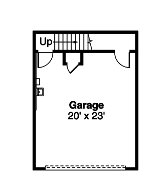 Floor Plan Garage of Craftsman Plan #108-1825