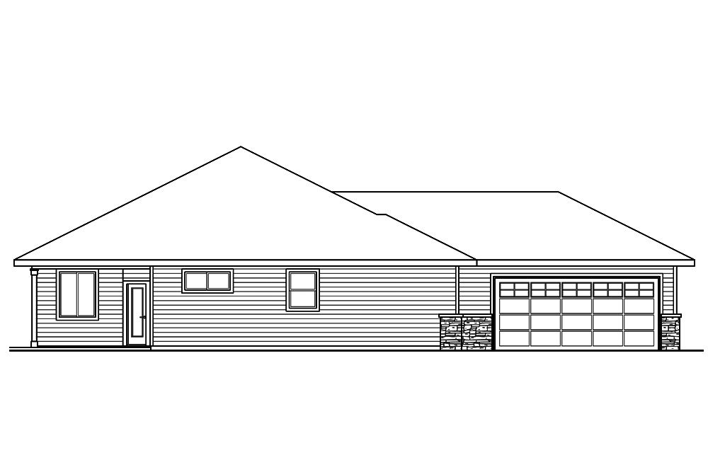 Home Plan Left Elevation of this 3-Bedroom,2195 Sq Ft Plan -108-1826