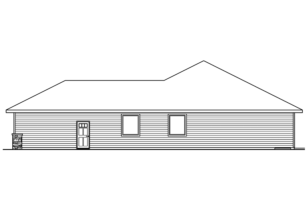 Home Plan Right Elevation of this 3-Bedroom,2195 Sq Ft Plan -108-1826