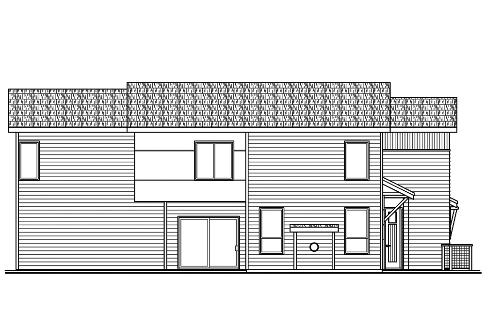 Home Plan Left Elevation of this 3-Bedroom,1869 Sq Ft Plan -108-1827