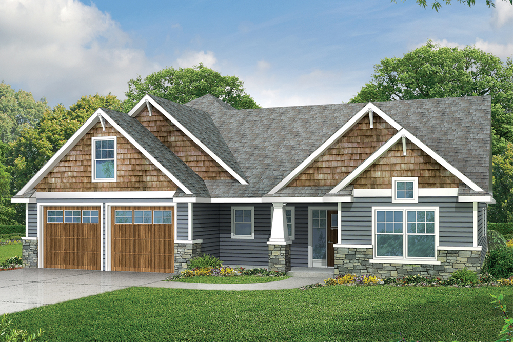 Front elevation of Country home (ThePlanCollection: House Plan #108-1829)