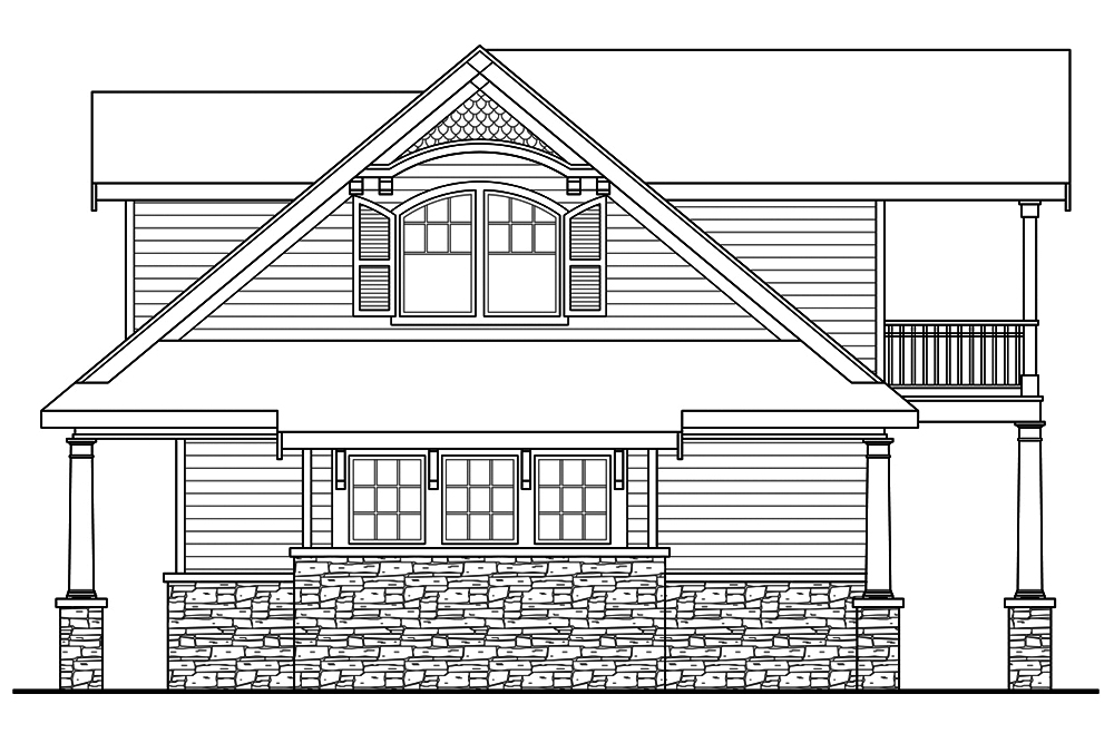 Home Plan Right Elevation of this 3-Bedroom,4568 Sq Ft Plan -108-1831