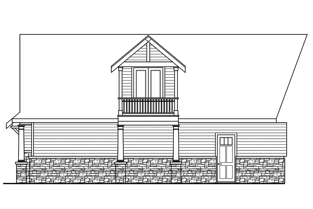 Home Plan Rear Elevation of this 3-Bedroom,4568 Sq Ft Plan -108-1831