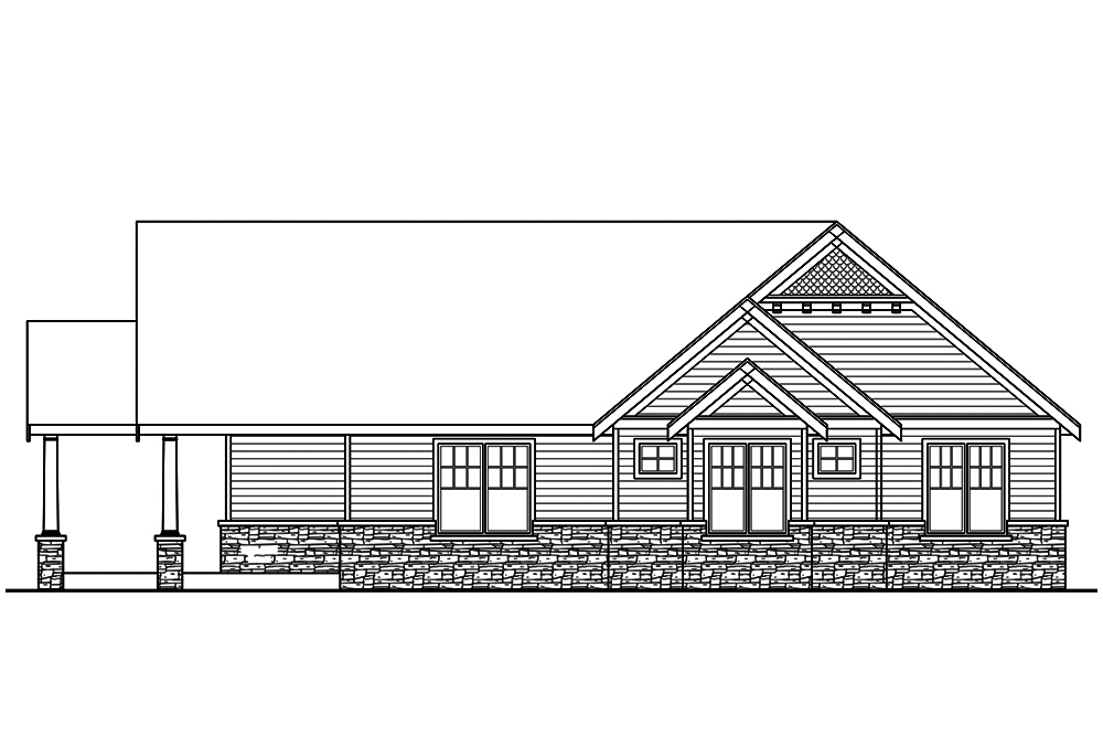 Home Plan Left Elevation of this 3-Bedroom,4568 Sq Ft Plan -108-1831
