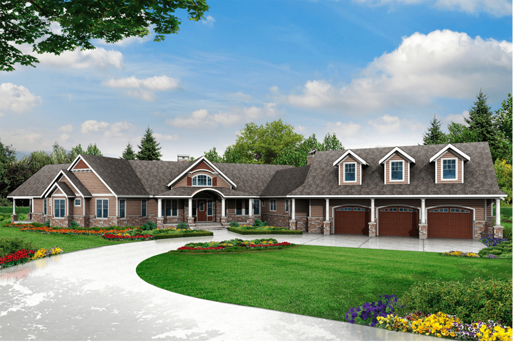 Front elevation of Country home (ThePlanCollection: House Plan #108-1831)