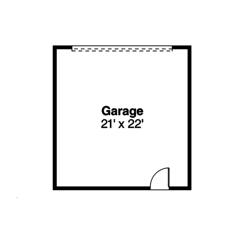 Floor Plan Garage of Traditional Plan #108-1832