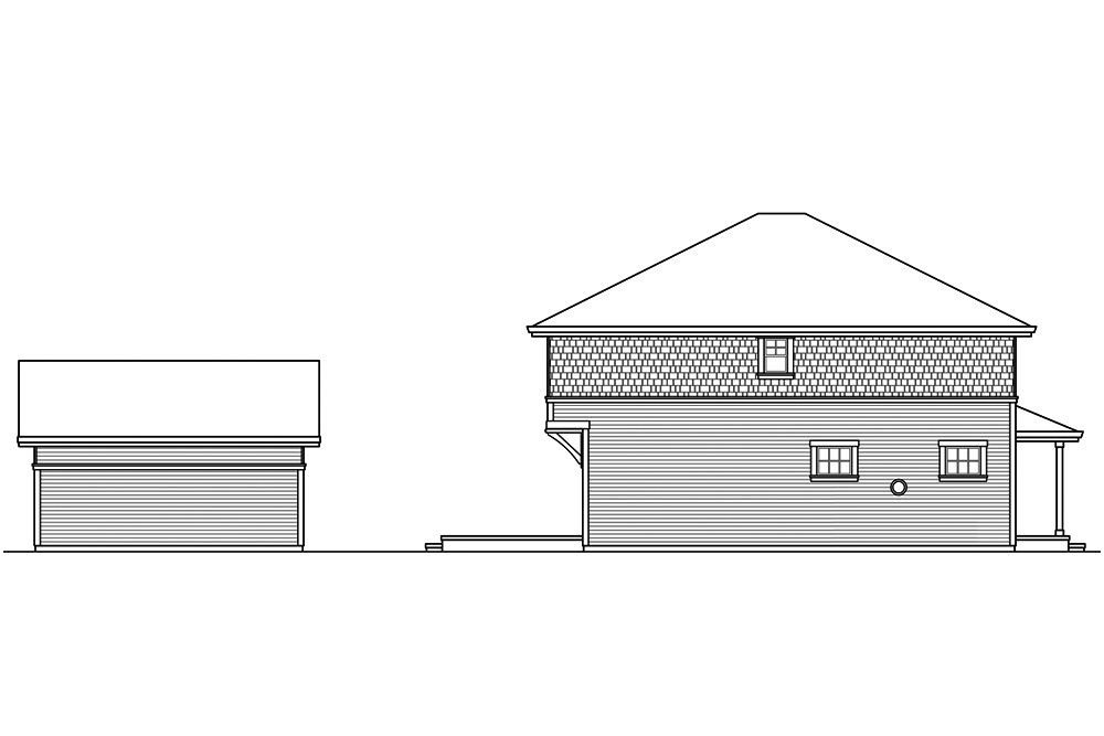 Home Plan Left Elevation of this 4-Bedroom,2717 Sq Ft Plan -108-1832