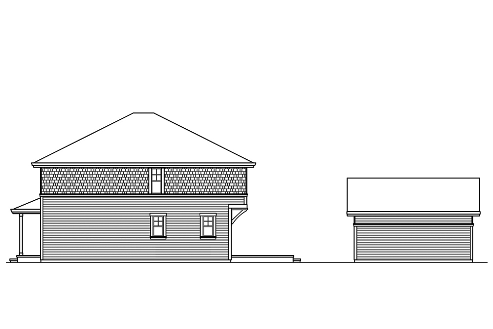 Home Plan Right Elevation of this 4-Bedroom,2717 Sq Ft Plan -108-1832