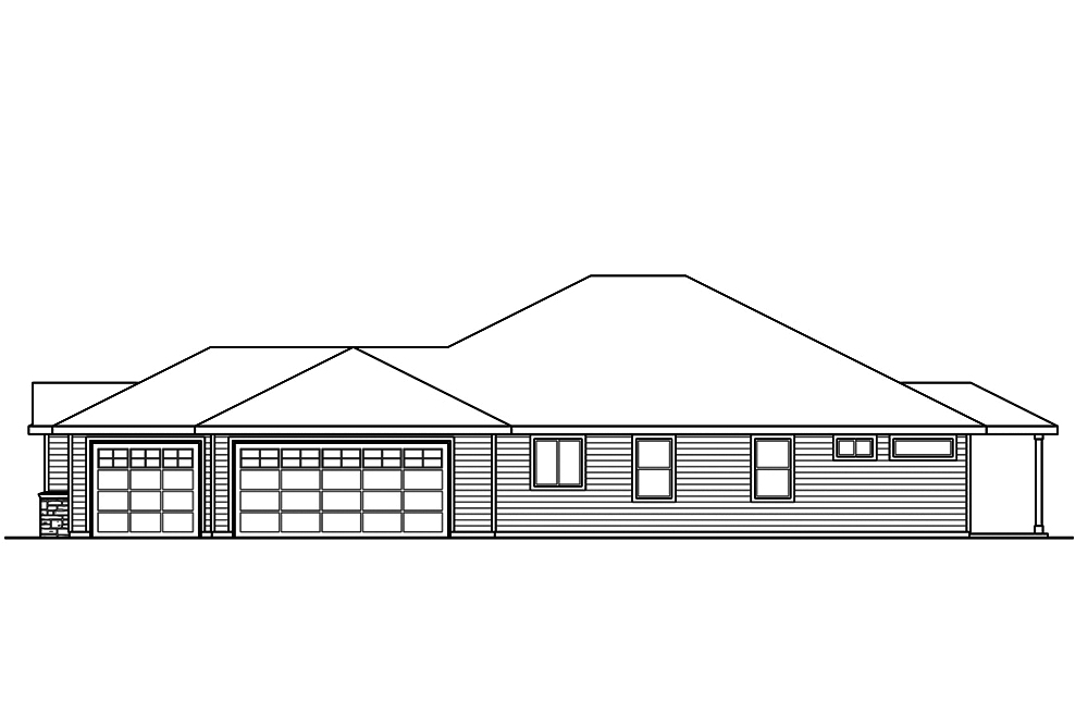 Home Plan Right Elevation of this 3-Bedroom,3088 Sq Ft Plan -108-1834
