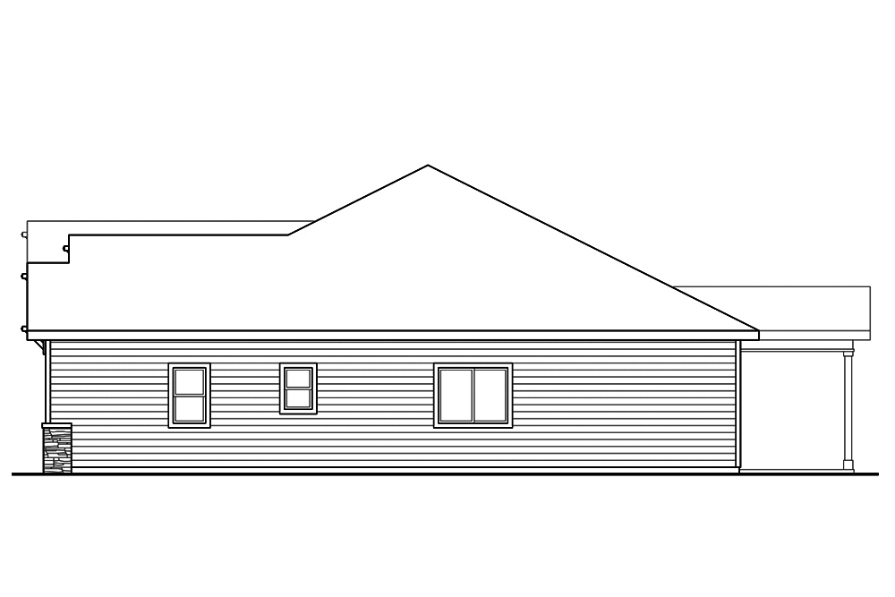 Home Plan Right Elevation of this 3-Bedroom,1820 Sq Ft Plan -108-1835