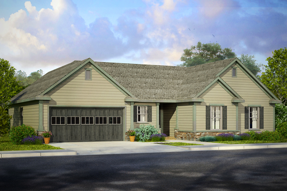 Front elevation of Traditional home (ThePlanCollection: House Plan #108-1839)