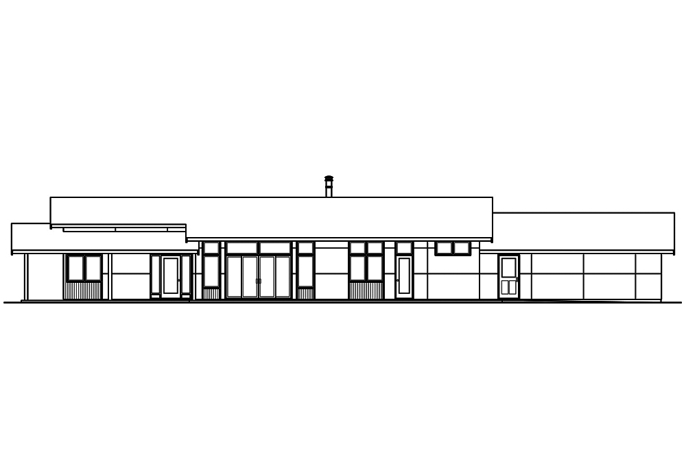 Home Plan Right Elevation of this 3-Bedroom,1700 Sq Ft Plan -108-1840