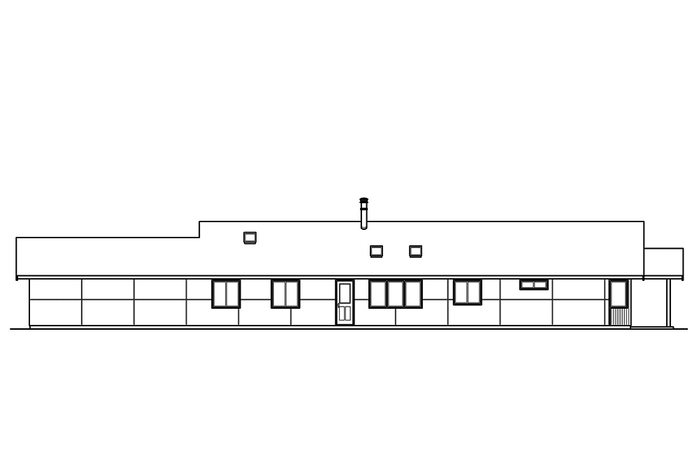 Home Plan Left Elevation of this 3-Bedroom,1700 Sq Ft Plan -108-1840
