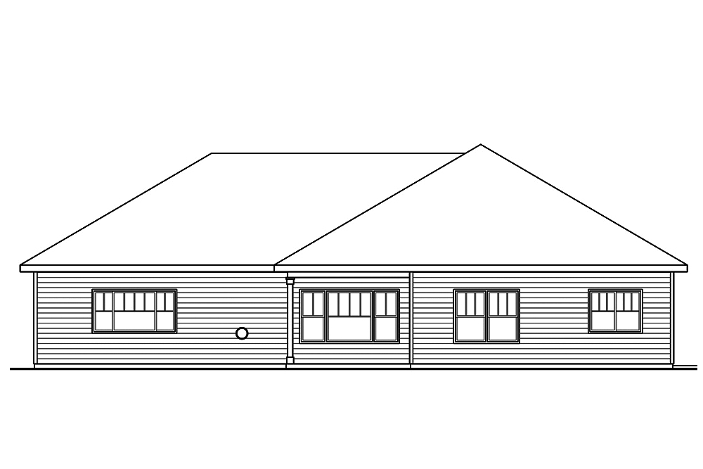 Home Plan Rear Elevation of this 3-Bedroom,2093 Sq Ft Plan -108-1841
