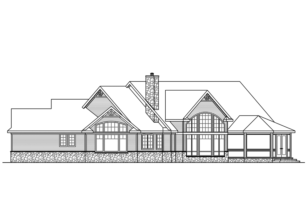 Home Plan Right Elevation of this 3-Bedroom,4211 Sq Ft Plan -108-1843