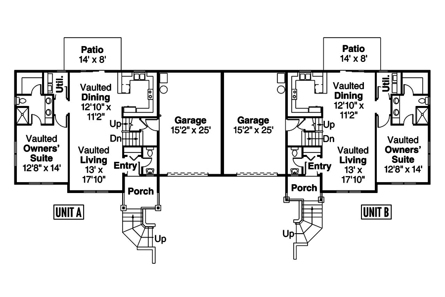 Floor Plan First Story of Multi-Unit Plan #108-1846