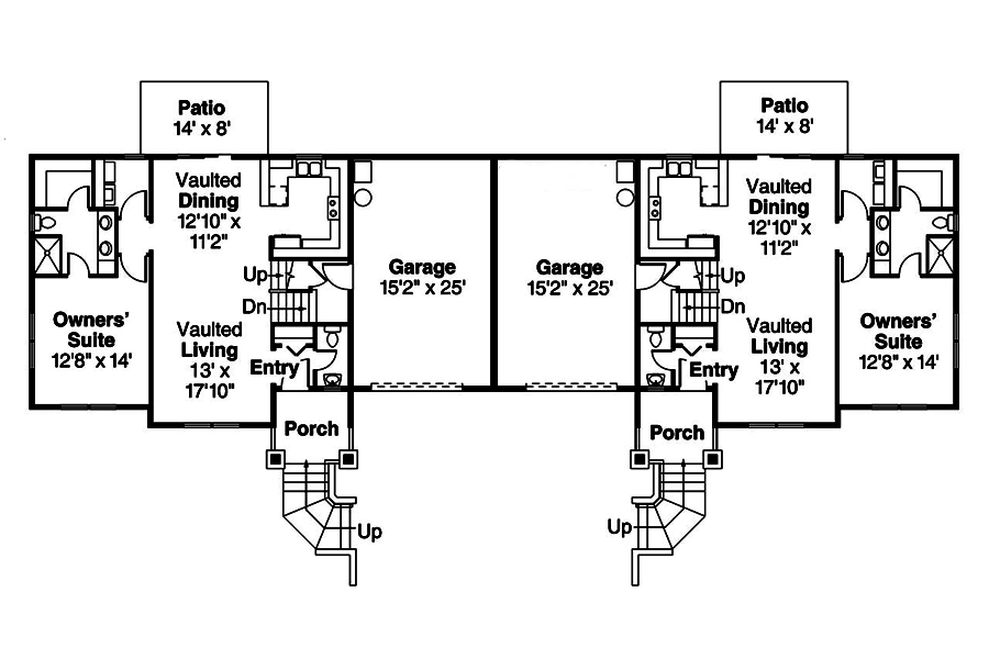 Floor Plan First Story of Multi-Unit Plan #108-1847