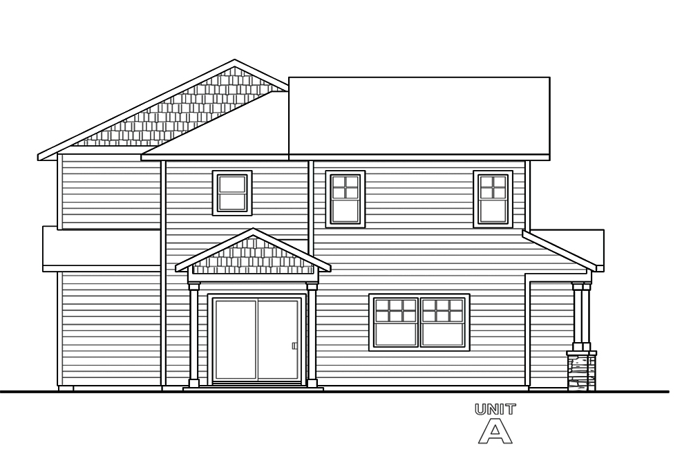 Home Plan Left Elevation of this 3-Bedroom,1537 Sq Ft Plan -108-1850