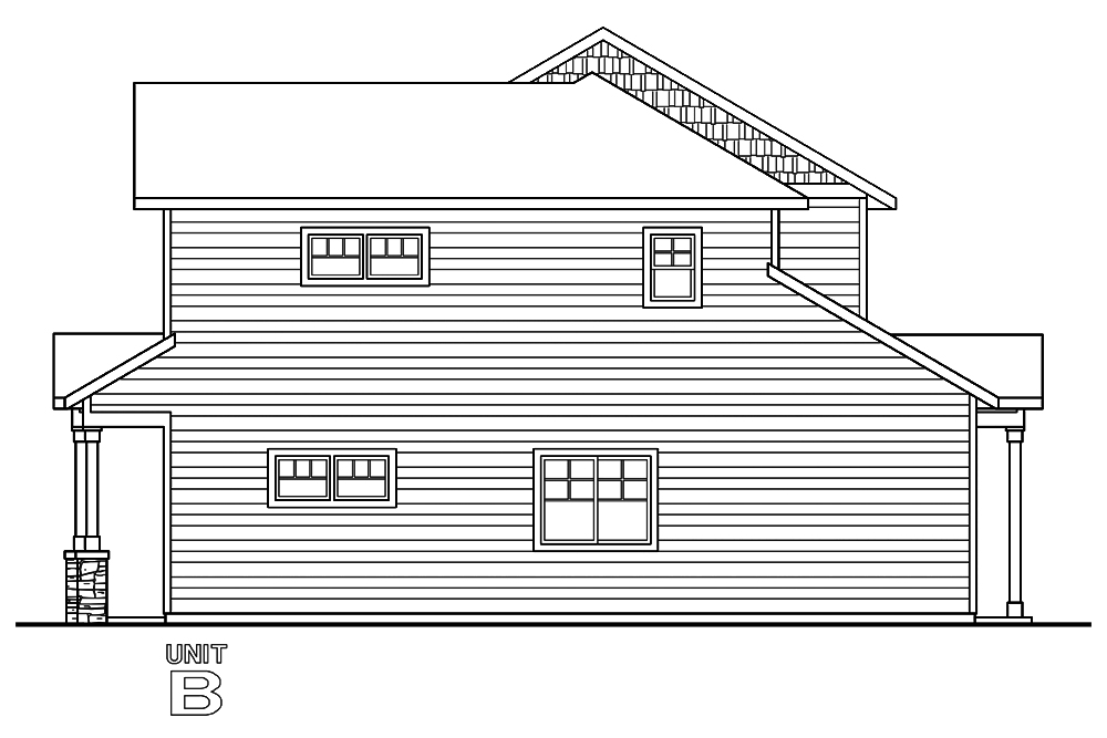 Home Plan Right Elevation of this 3-Bedroom,1537 Sq Ft Plan -108-1850