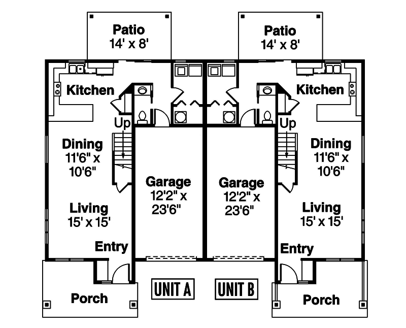Floor Plan First Story of Multi-Unit Plan #108-1851