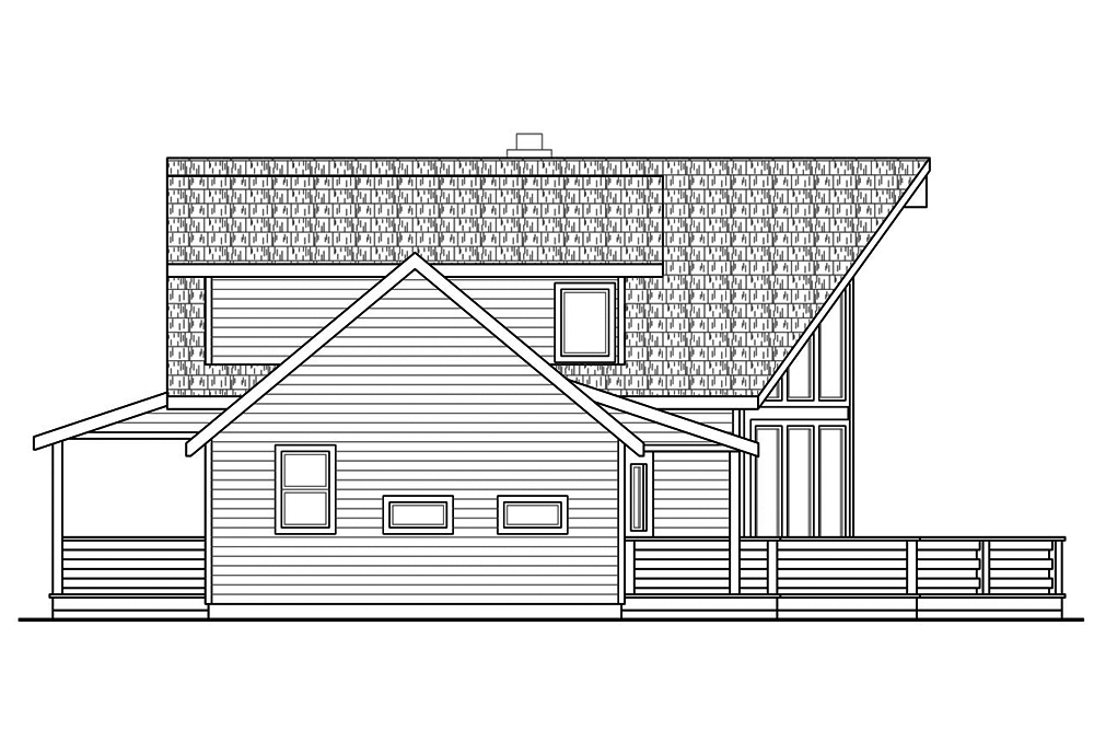 Home Plan Left Elevation of this 3-Bedroom,2063 Sq Ft Plan -108-1853