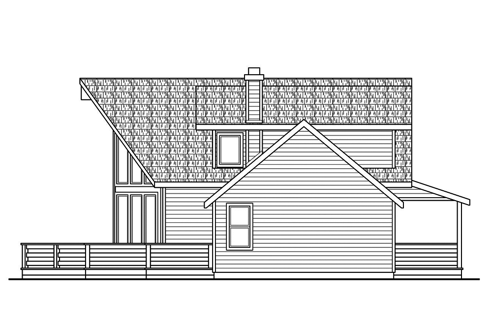 Home Plan Right Elevation of this 3-Bedroom,2063 Sq Ft Plan -108-1853