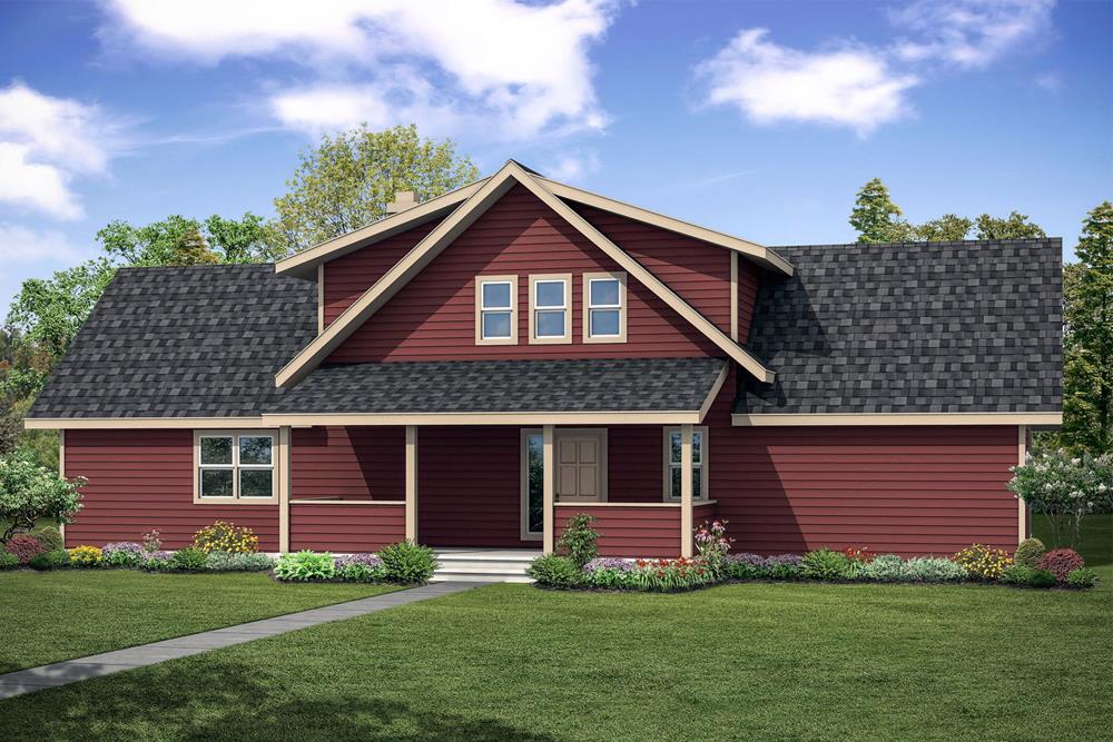 Home Plan Front Elevation of this 3-Bedroom,2063 Sq Ft Plan -108-1853