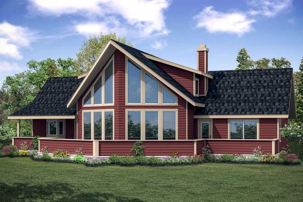 Color rendering of Vacation Homes home plan (ThePlanCollection: House Plan #108-1853)