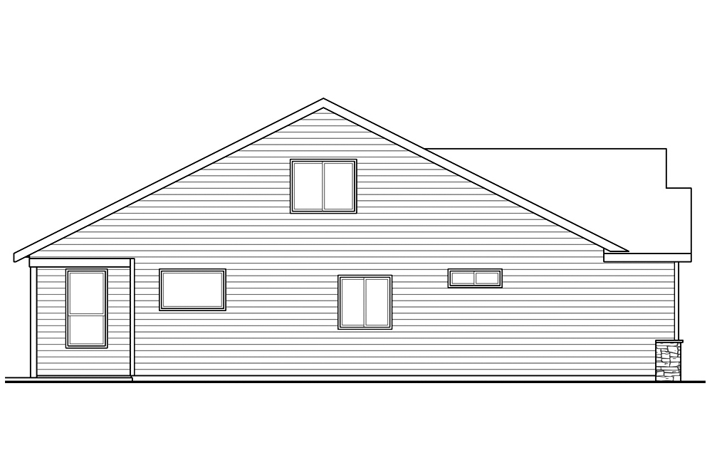 Home Plan Left Elevation of this 3-Bedroom,2219 Sq Ft Plan -108-1855