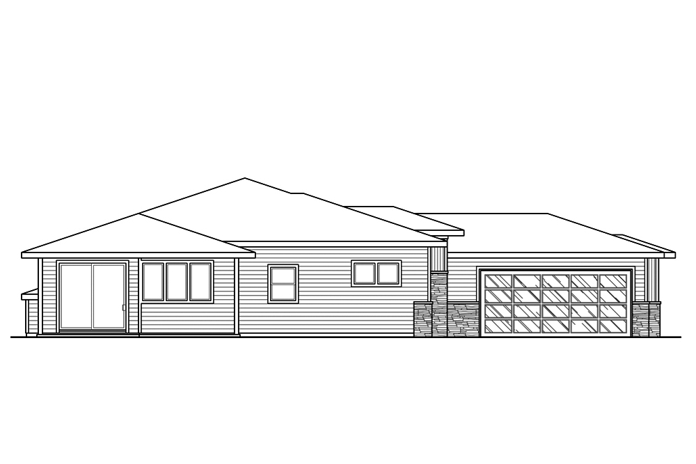 Home Plan Left Elevation of this 3-Bedroom,2294 Sq Ft Plan -108-1856