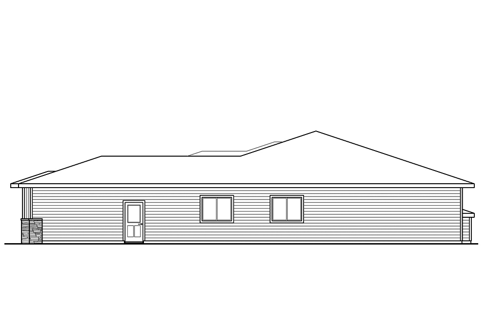 Home Plan Right Elevation of this 3-Bedroom,2294 Sq Ft Plan -108-1856