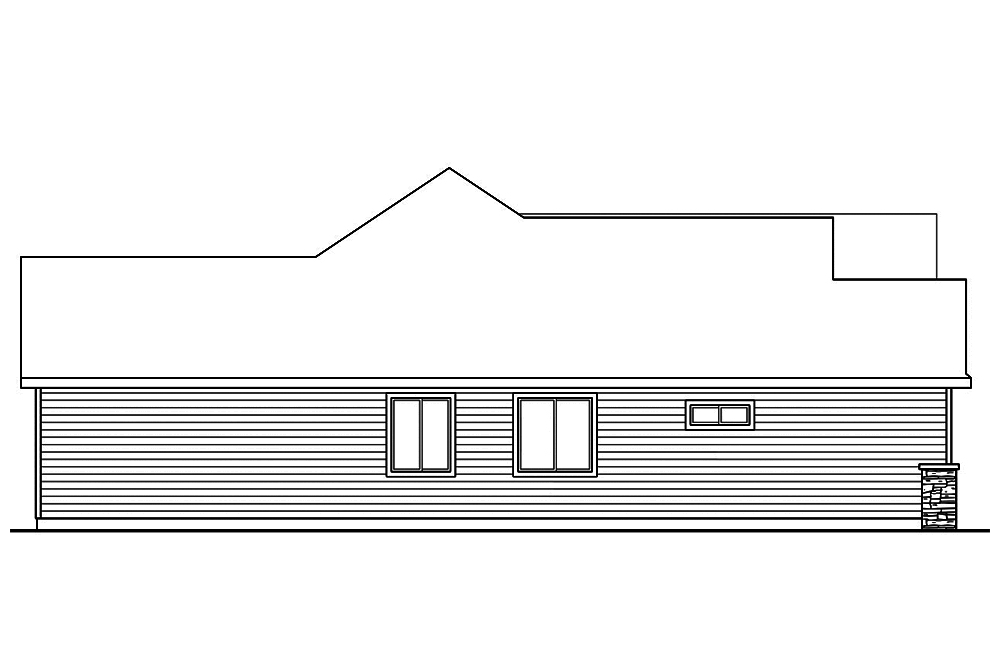 Home Plan Left Elevation of this 3-Bedroom,2150 Sq Ft Plan -108-1857