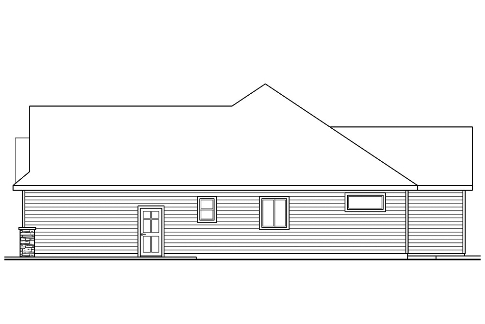 Home Plan Right Elevation of this 3-Bedroom,2150 Sq Ft Plan -108-1857