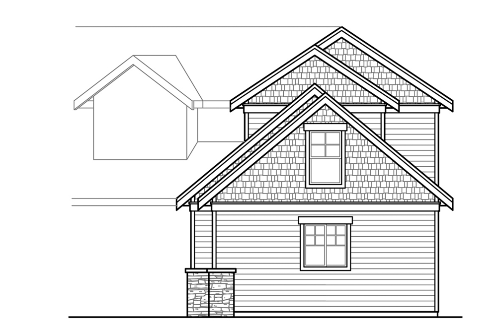 Home Plan Right Elevation of this 4-Bedroom,3316 Sq Ft Plan -108-1858
