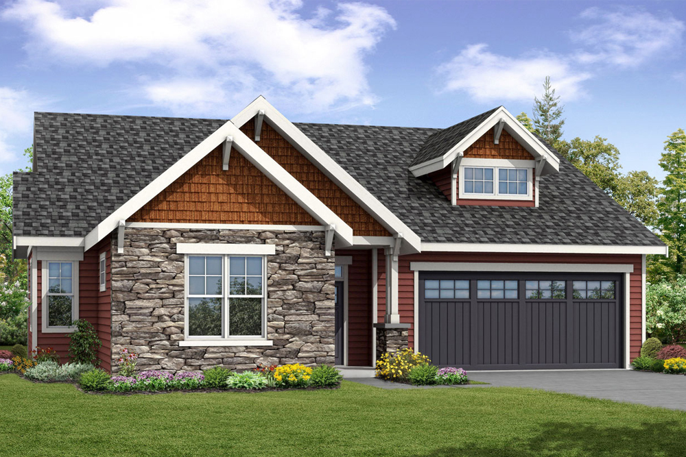 Front elevation of Cottage home (ThePlanCollection: House Plan #108-1859)