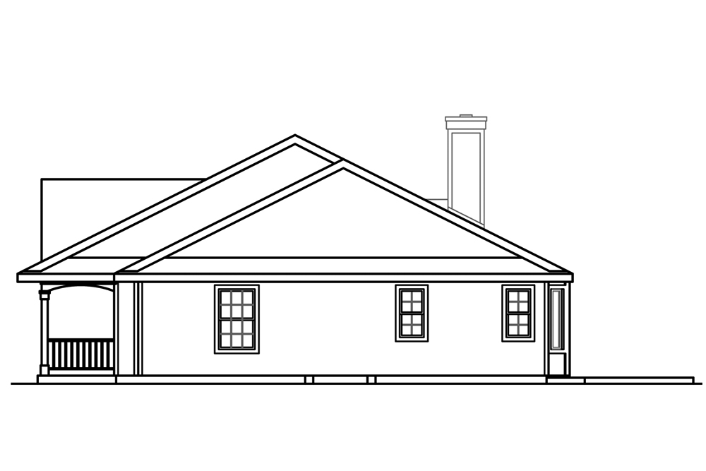 Home Plan Right Elevation of this 3-Bedroom,2233 Sq Ft Plan -108-1860