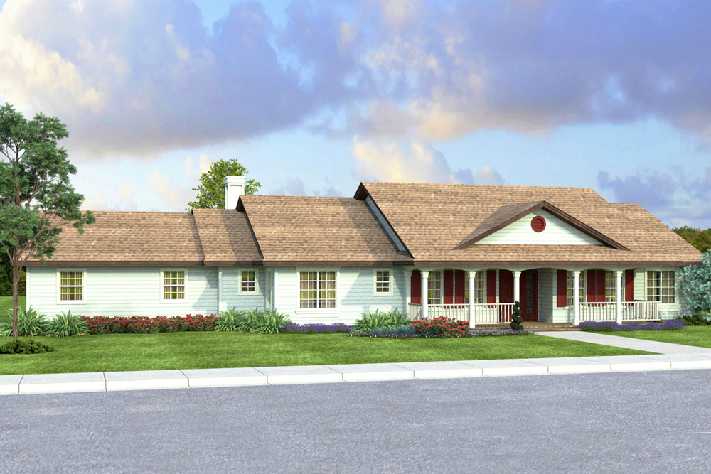 Front elevation of Country home (ThePlanCollection: House Plan #108-1860)