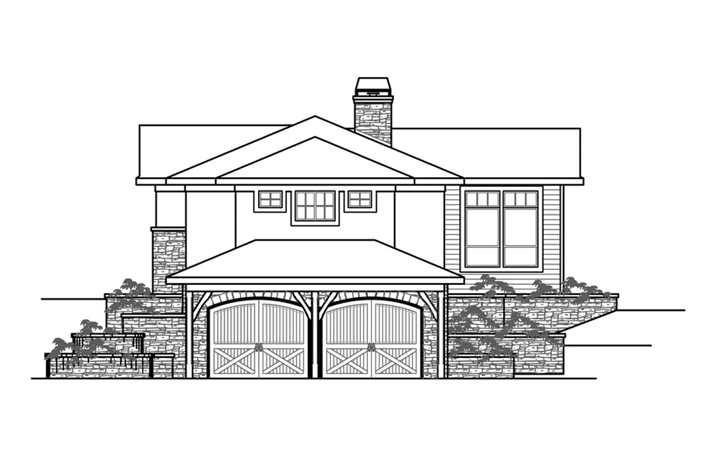 Home Plan Right Elevation of this 3-Bedroom,3919 Sq Ft Plan -108-1862