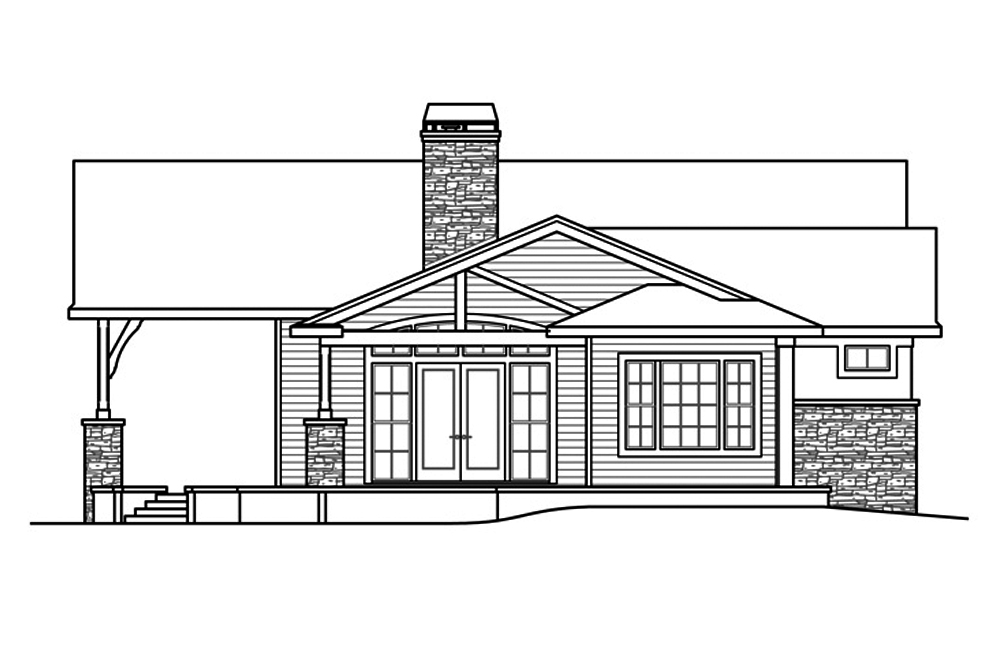 Home Plan Left Elevation of this 3-Bedroom,3919 Sq Ft Plan -108-1862