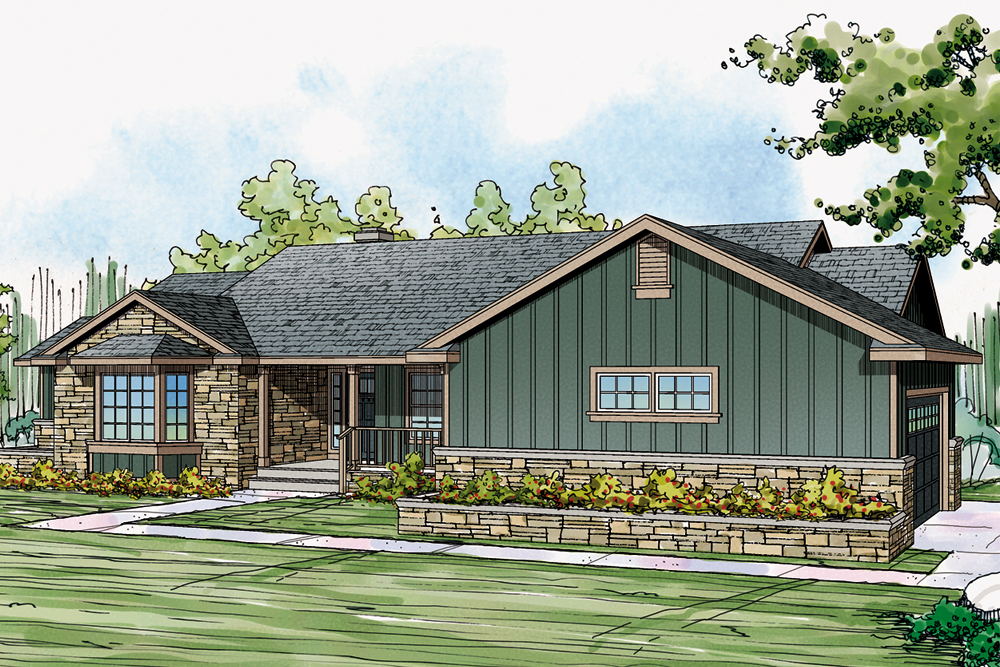Ranch home (ThePlanCollection: Plan #108-1863)