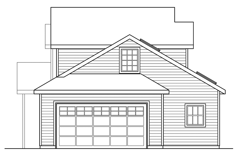 Home Plan Right Elevation of this 3-Bedroom,1536 Sq Ft Plan -108-1864