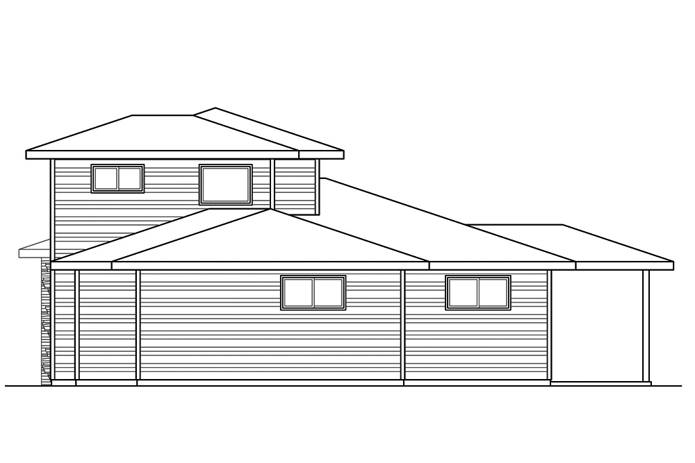 Home Plan Right Elevation of this 3-Bedroom,1893 Sq Ft Plan -108-1869