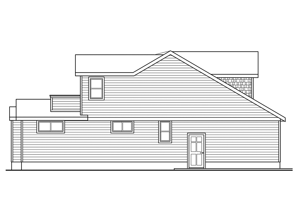Home Plan Left Elevation of this 3-Bedroom,1798 Sq Ft Plan -108-1871
