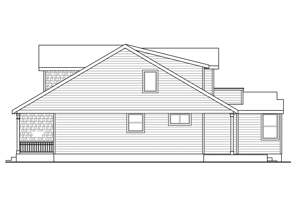 Home Plan Right Elevation of this 3-Bedroom,1798 Sq Ft Plan -108-1871