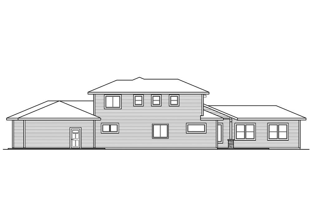 Home Plan Right Elevation of this 4-Bedroom,3491 Sq Ft Plan -108-1874