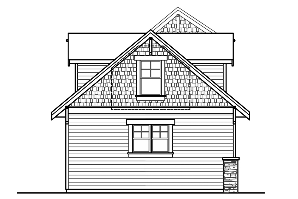 Home Plan Left Elevation of this 3-Bedroom,4400 Sq Ft Plan -108-1879