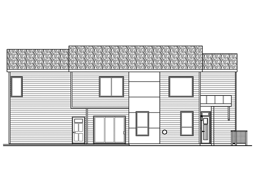 Home Plan Left Elevation of this 4-Bedroom,1867 Sq Ft Plan -108-1884