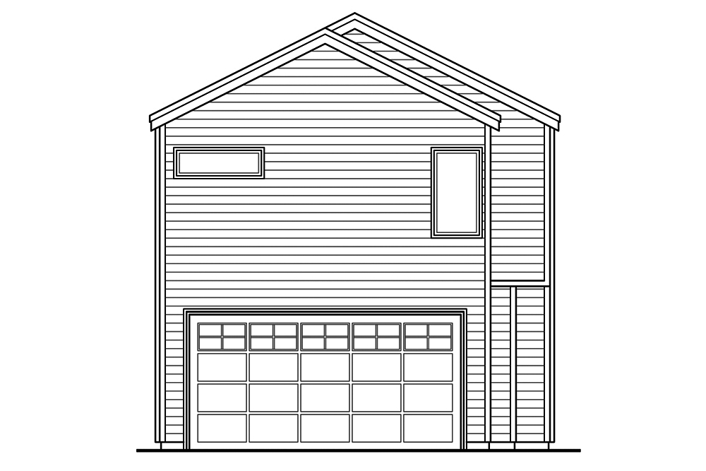 Home Plan Rear Elevation of this 4-Bedroom,1867 Sq Ft Plan -108-1884